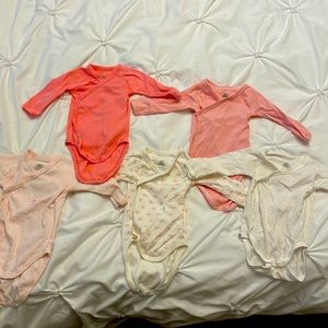 5 petit bateau onsies long sleeve 0-3M
